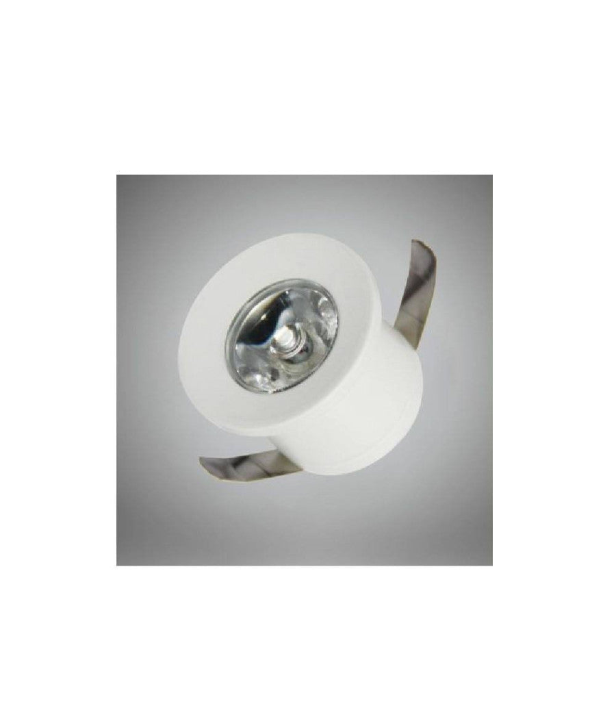 Faretto Led Incasso 1 W Bordo Bianco Mini Punto Luce 6500k 3000k 4000k Blu         