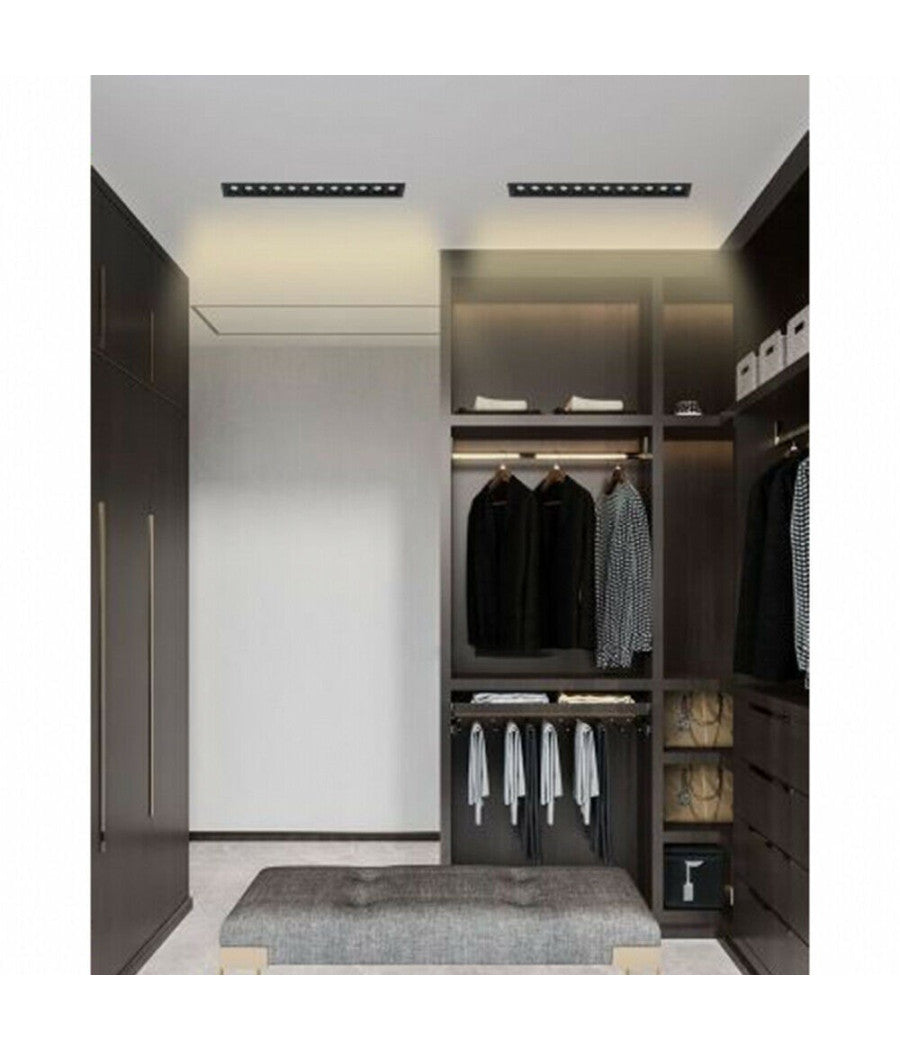 Faretto Led Incasso 24w Soffitto Moderno Nero Luce 6500k 4000k 3000k Spot  -bianco Freddo      -