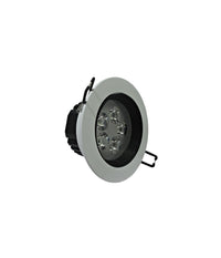 Faretto Led Incasso A Molla Con Alette 3 5 7 9 12 15 18 W Cornice Telaio Bianco  -bianco Freddo-5 Watt      