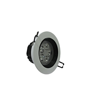 Faretto Led Incasso A Molla Con Alette 3 5 7 9 12 15 18 W Cornice Telaio Bianco  -bianco Freddo-5 Watt      