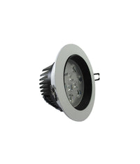 Faretto Led Incasso A Molla Con Alette 3 5 7 9 12 15 18 W Cornice Telaio Bianco  -bianco Caldo-7 Watt      