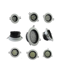 Faretto Led Incasso A Molla Con Alette 3 5 7 9 12 15 18 W Cornice Telaio Bianco         