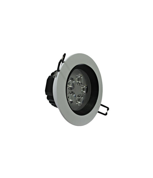 Faretto Led Incasso A Molla Con Alette 3 5 7 9 12 15 18 W Cornice Telaio Bianco  -bianco Caldo-5 Watt      