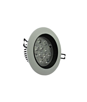 Faretto Led Incasso A Molla Con Alette 3 5 7 9 12 15 18 W Cornice Telaio Bianco  -bianco Freddo-12 Watt      