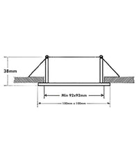 Faretto Led Incasso Quadrato Smart Alexa Google Lampada Gu10 5w Wifi Rgb Cct 9cm  Bianco       