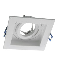 Faretto Led Incasso Quadrato Smart Alexa Google Lampada Gu10 5w Wifi Rgb Cct 9cm  Bianco       