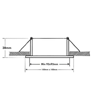 Faretto Led Incasso Quadrato Smart Alexa Google Lampada Gu10 5w Wifi Rgb Cct 9cm  Nero       
