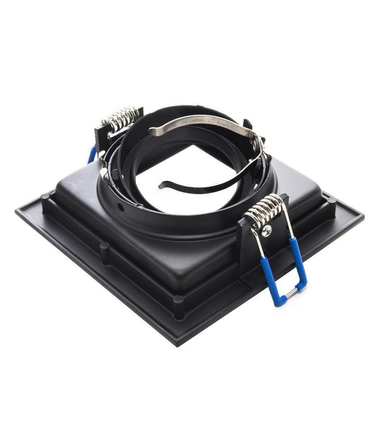 Faretto Led Incasso Quadrato Smart Alexa Google Lampada Gu10 5w Wifi Rgb Cct 9cm  Nero       