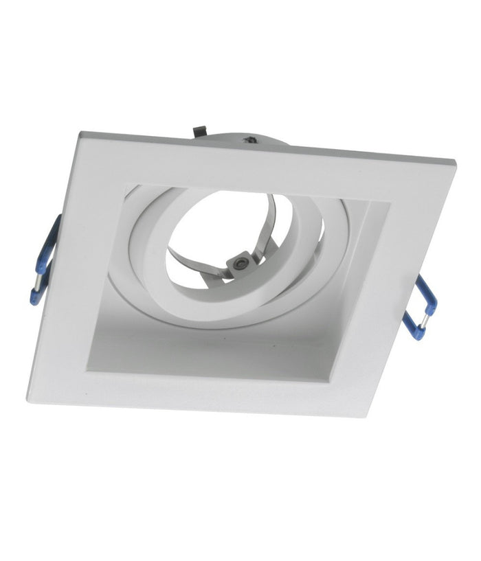 Faretto Led Incasso Quadrato Smart Alexa Google Lampada Gu10 5w Wifi Rgb Cct 9cm  Bianco       