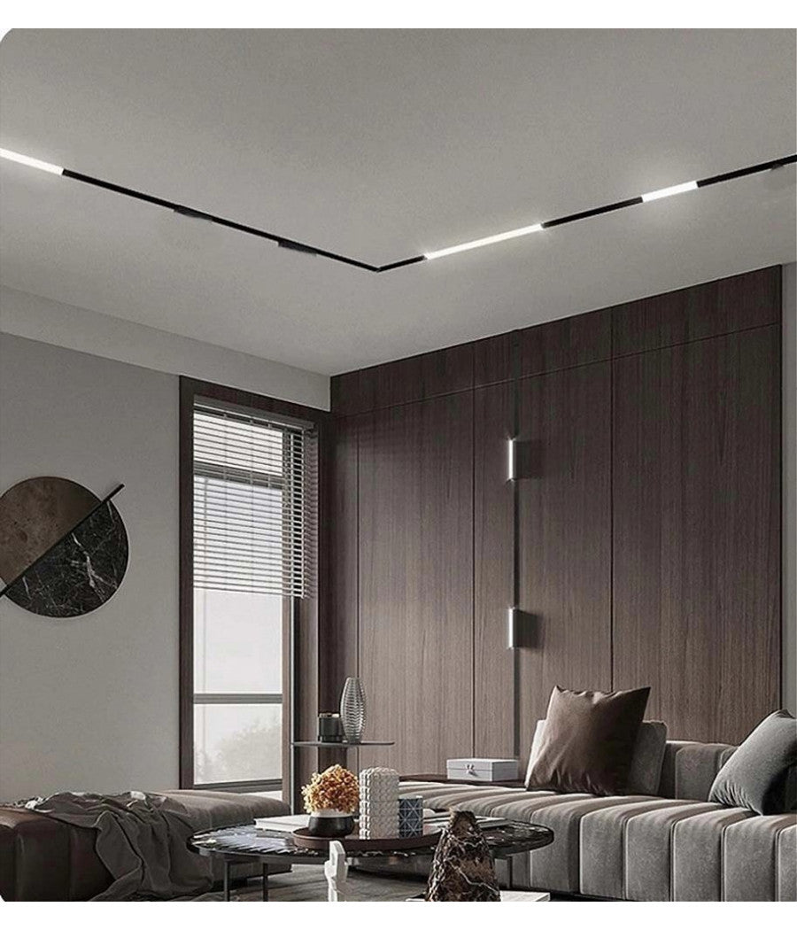 Faretto Led Lineare Per Binario Track Monofase 20 Watt Orientabile Cct Pst-57-3c  Nero       