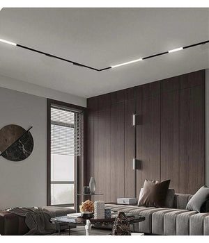 Faretto Led Lineare Per Binario Track Monofase 20 Watt Orientabile Cct Pst-57-3c  Nero       