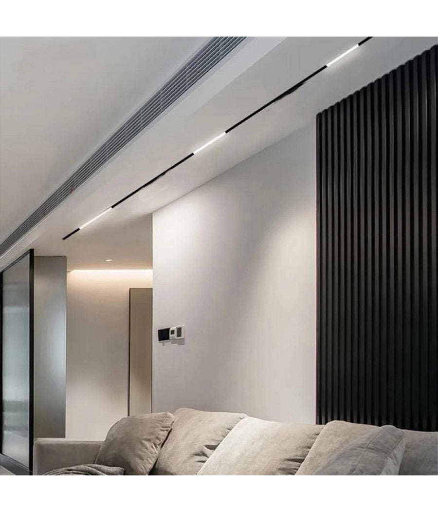 Faretto Led Lineare Per Binario Track Monofase 20 Watt Orientabile Cct Pst-57-3c  Nero       