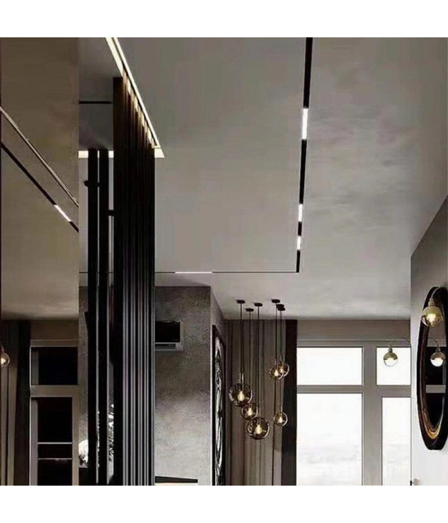 Faretto Led Lineare Per Binario Track Monofase 20 Watt Orientabile Cct Pst-57-3c  Nero       