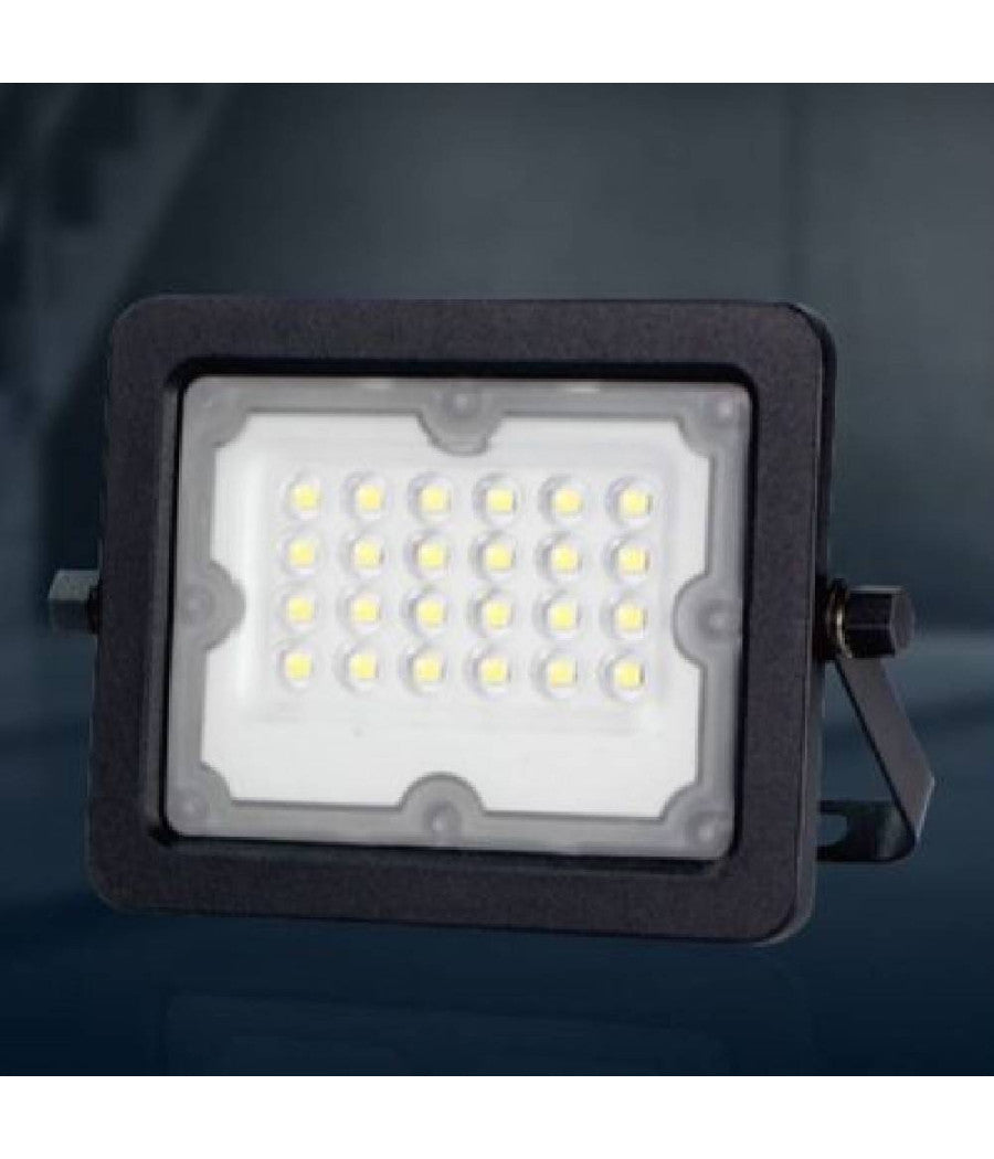 Faretto Led Proiettore Slim Esterno Nero 20w Ip65 Luce 4000k 6500k 3000k Fs20w-n  -bianco Caldo      -