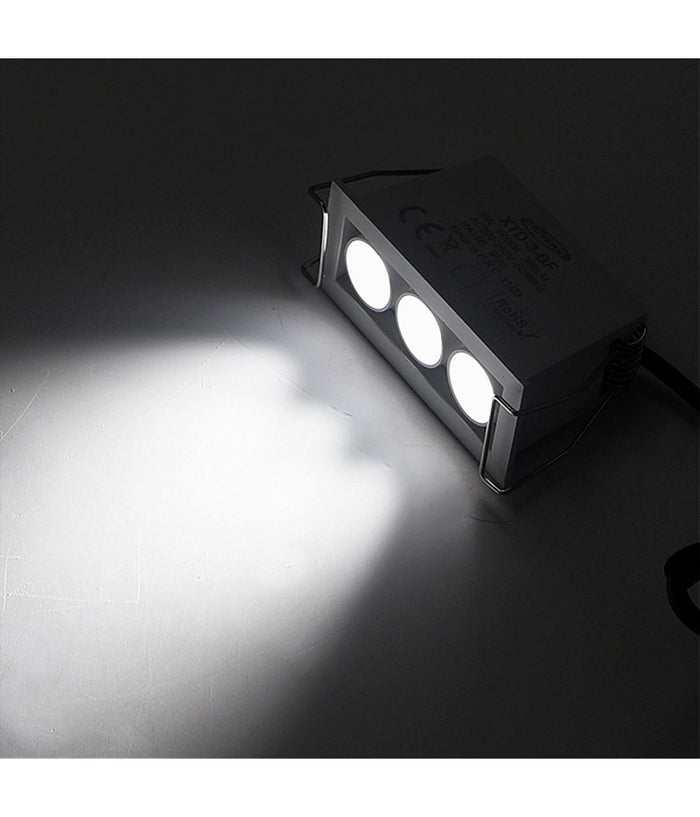 Faretto Led Rettangolare Da Incasso 6watt Luce 3000k 6000k 4000k Moderno Xtd-3-b         