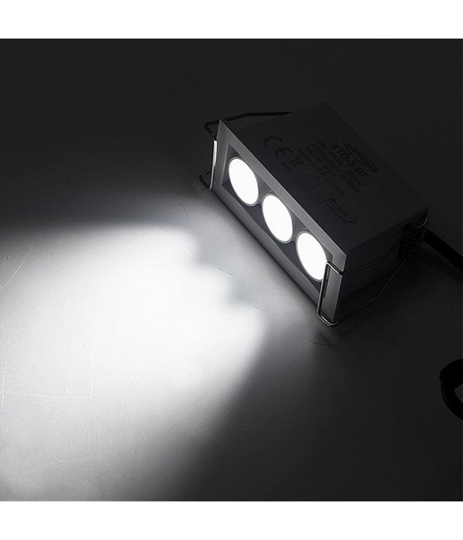 Faretto Led Rettangolare Da Incasso 6watt Luce 3000k 6000k 4000k Moderno Xtd-3-b         
