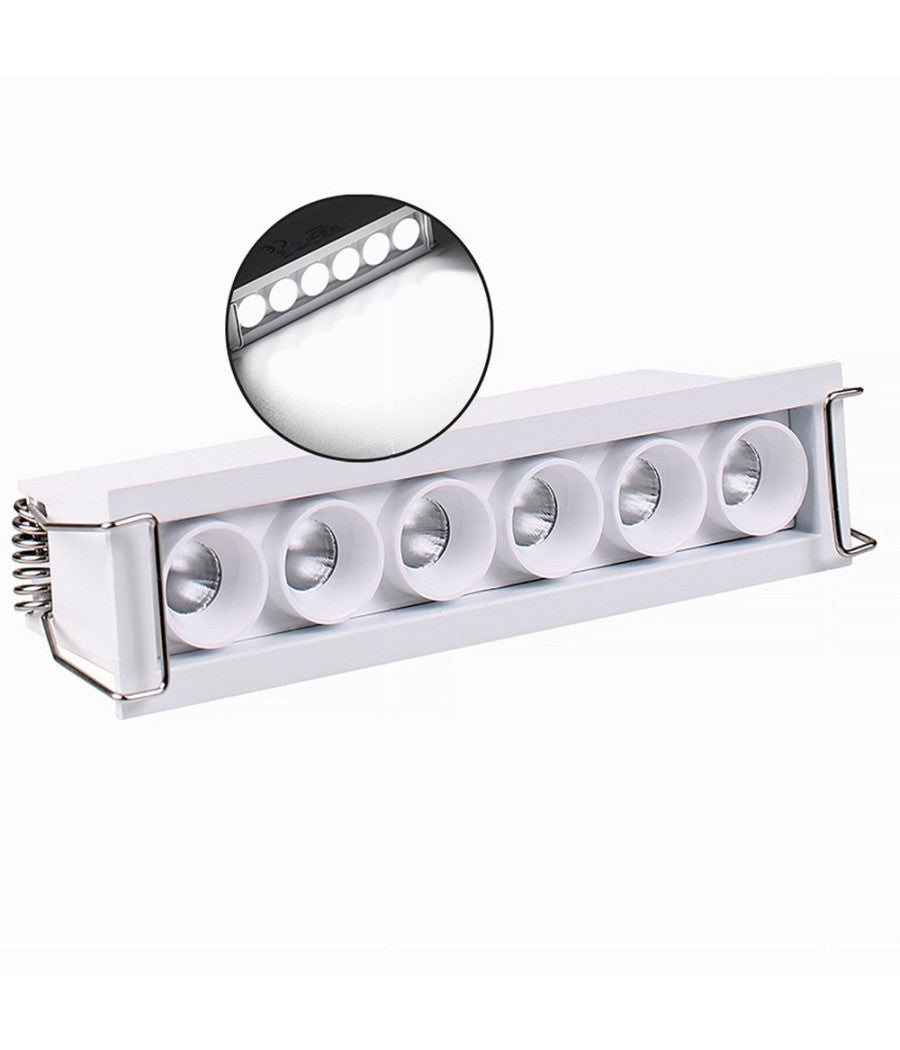Faretto Led Rettangolare Da Incasso Bianco 11w Luce Calda Naturale Fredda Xtd-6-b         
