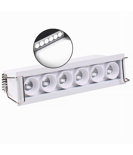 Faretto Led Rettangolare Da Incasso Bianco 11w Luce Calda Naturale Fredda Xtd-6-b         