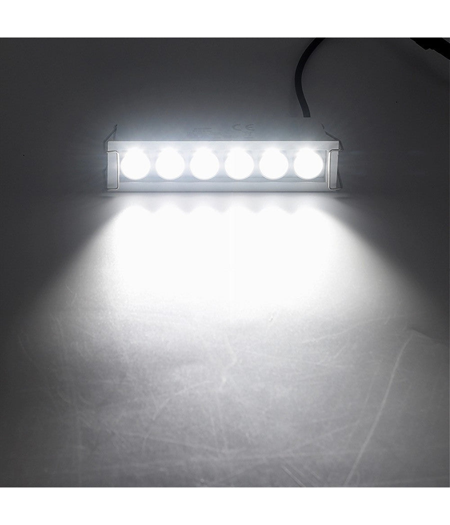 Faretto Led Rettangolare Da Incasso Bianco 11w Luce Calda Naturale Fredda Xtd-6-b         