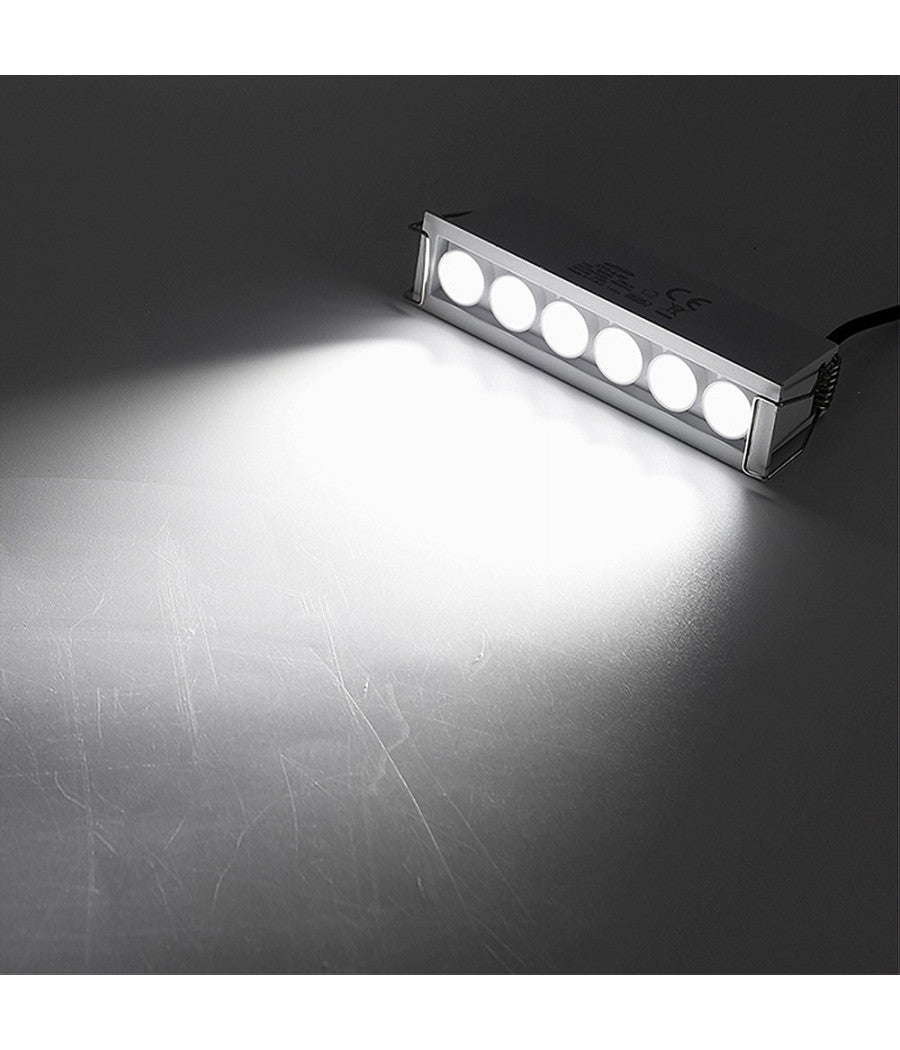 Faretto Led Rettangolare Da Incasso Bianco 11w Luce Calda Naturale Fredda Xtd-6-b         