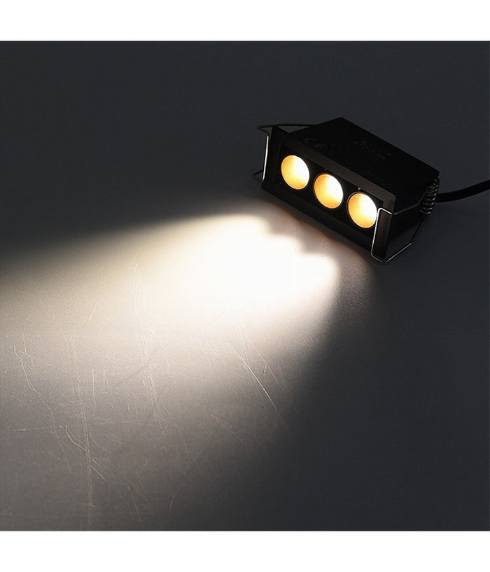 Faretto Led Rettangolare Nero Da Incasso 6 W Luce Naturale Fredda Calda Xtd-3-n         