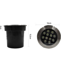 Faretto Led Segnapassi Watt Giardino Ip65 Calpestabile Per Esterno Impermeabile  -bianco Freddo-12 Watt      