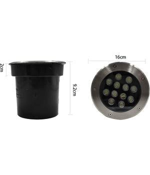 Faretto Led Segnapassi Watt Giardino Ip65 Calpestabile Per Esterno Impermeabile  -bianco Freddo-12 Watt      