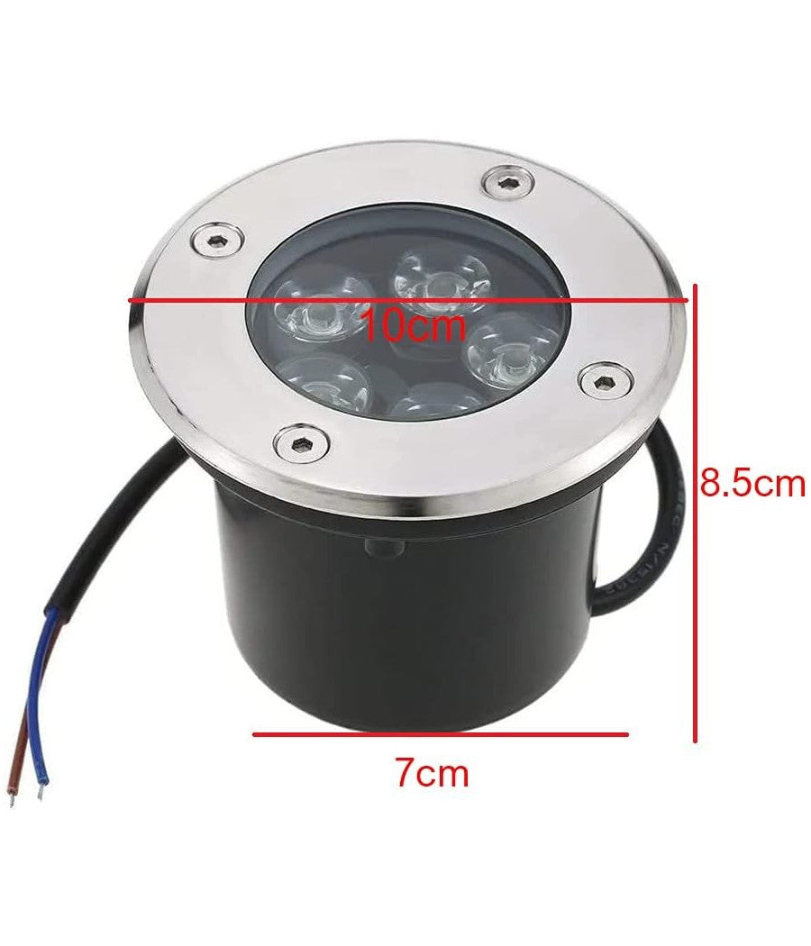 Faretto Led Segnapassi Watt Giardino Ip65 Calpestabile Per Esterno Impermeabile  -bianco Caldo-5 Watt      