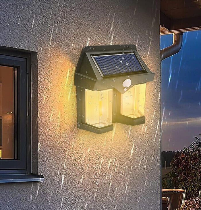 Faretto LED solare lampada applique 2W da esterno sensore movimento luce calda 1200LM CL-228 - ZENCOCCO