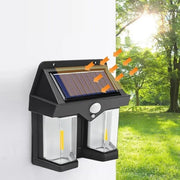 Faretto LED solare lampada applique 2W da esterno sensore movimento luce calda 1200LM CL-228 - ZENCOCCO