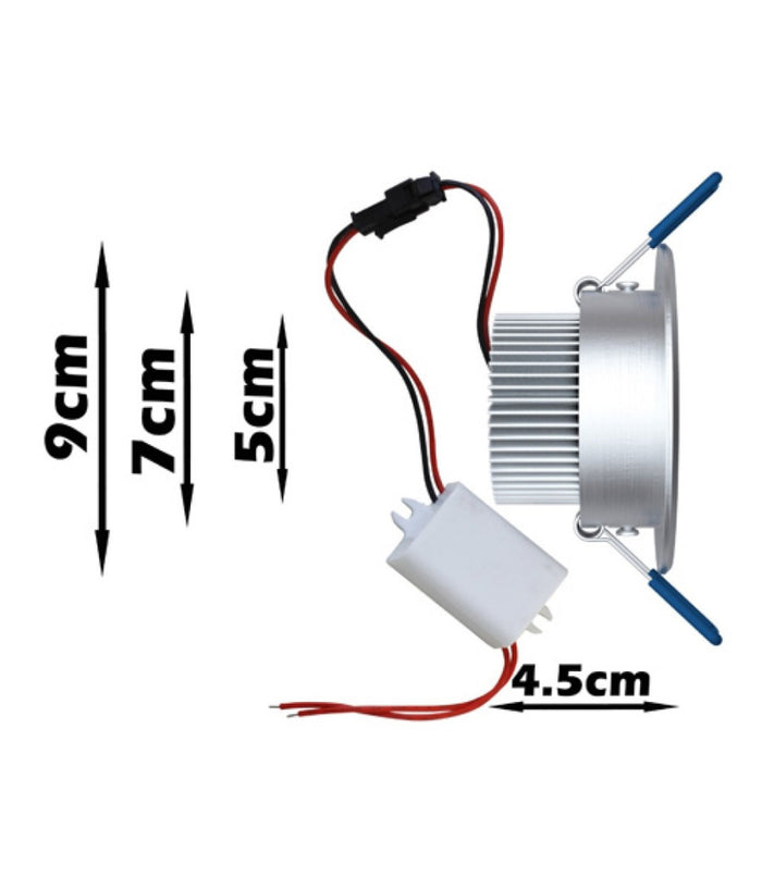 Faretto Led Spot Da Incasso 3w Lampada Da Soffitto Down Light Led Freddo Caldo         