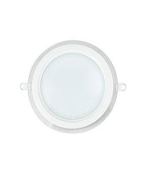 Faretto Led Tondo Da Incasso Bianco In Vetro Trasparente Da 12w Luce Bianco         