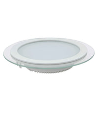 Faretto Led Tondo Da Incasso Bianco In Vetro Trasparente Da 12w Luce Bianco  -bianco Freddo      -