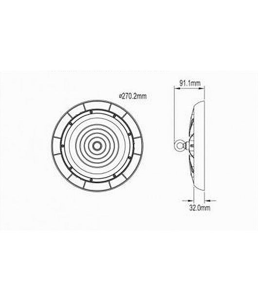 Faretto Led Ufo Lampada A Sospensione 100 Watt Ip65 Luce Naturale 4000k He-100w         