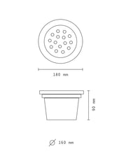Trade Shop - Faretto Led Wisdom 15w 1350lm Segnapasso Calpestabile Incasso Per Esterni Ip65 - -bianco Caldo      -