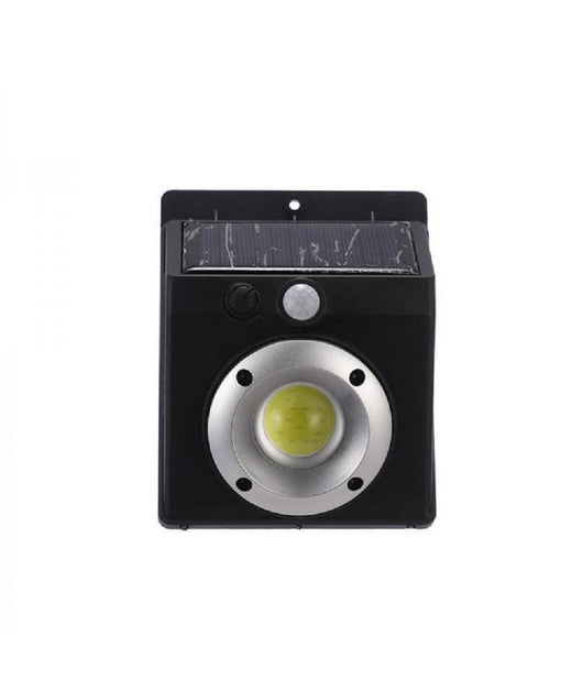 Faretto Luce Led Cob Pannello Solare Ricaricabile Sensore Di Movimento Pir         