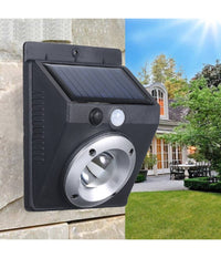 Faretto Luce Led Cob Pannello Solare Ricaricabile Sensore Di Movimento Pir         