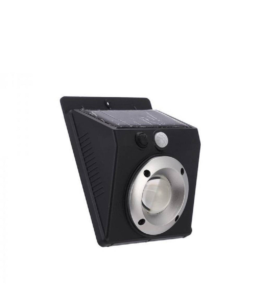 Faretto Luce Led Cob Pannello Solare Ricaricabile Sensore Di Movimento Pir         