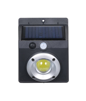 Faretto Luce Led Cob Pannello Solare Ricaricabile Sensore Di Movimento Pir         