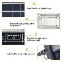 Trade Shop - Faretto Luce Solare Con Pannello Fotovoltaico 300 W Ip65 Impermeabile Telecomando -        