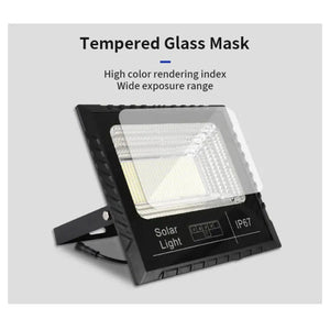 Trade Shop - Faretto Luce Solare Con Pannello Fotovoltaico 300 W Ip65 Impermeabile Telecomando -        