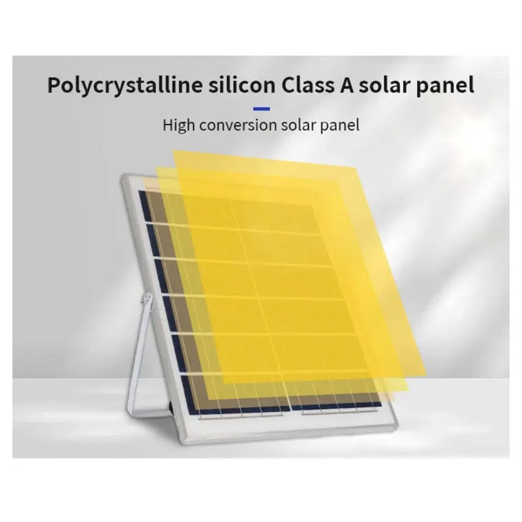 Trade Shop - Faretto Luce Solare Con Pannello Fotovoltaico 300 W Ip65 Impermeabile Telecomando -        