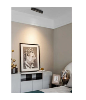 Faretto Orientabile Binario 12w 6 Led Bianco Nero Luce 6500k 4000k 3000k Pst-27  Nero-bianco Freddo      -