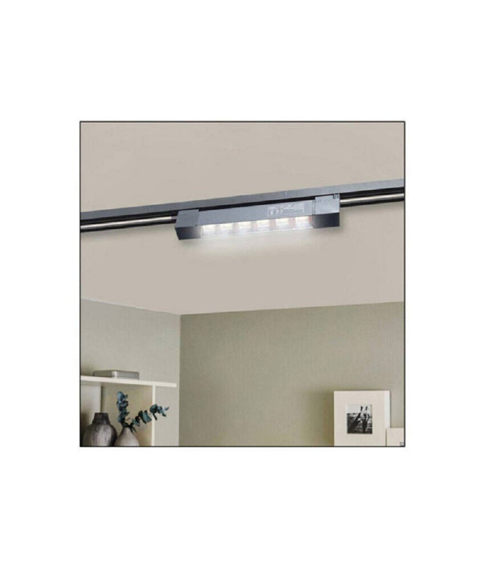 Faretto Orientabile Binario 12w 6 Led Bianco Nero Luce 6500k 4000k 3000k Pst-27  Nero-bianco Naturale      -