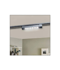 Faretto Orientabile Binario 12w 6 Led Bianco Nero Luce 6500k 4000k 3000k Pst-27  Nero-bianco Caldo      -