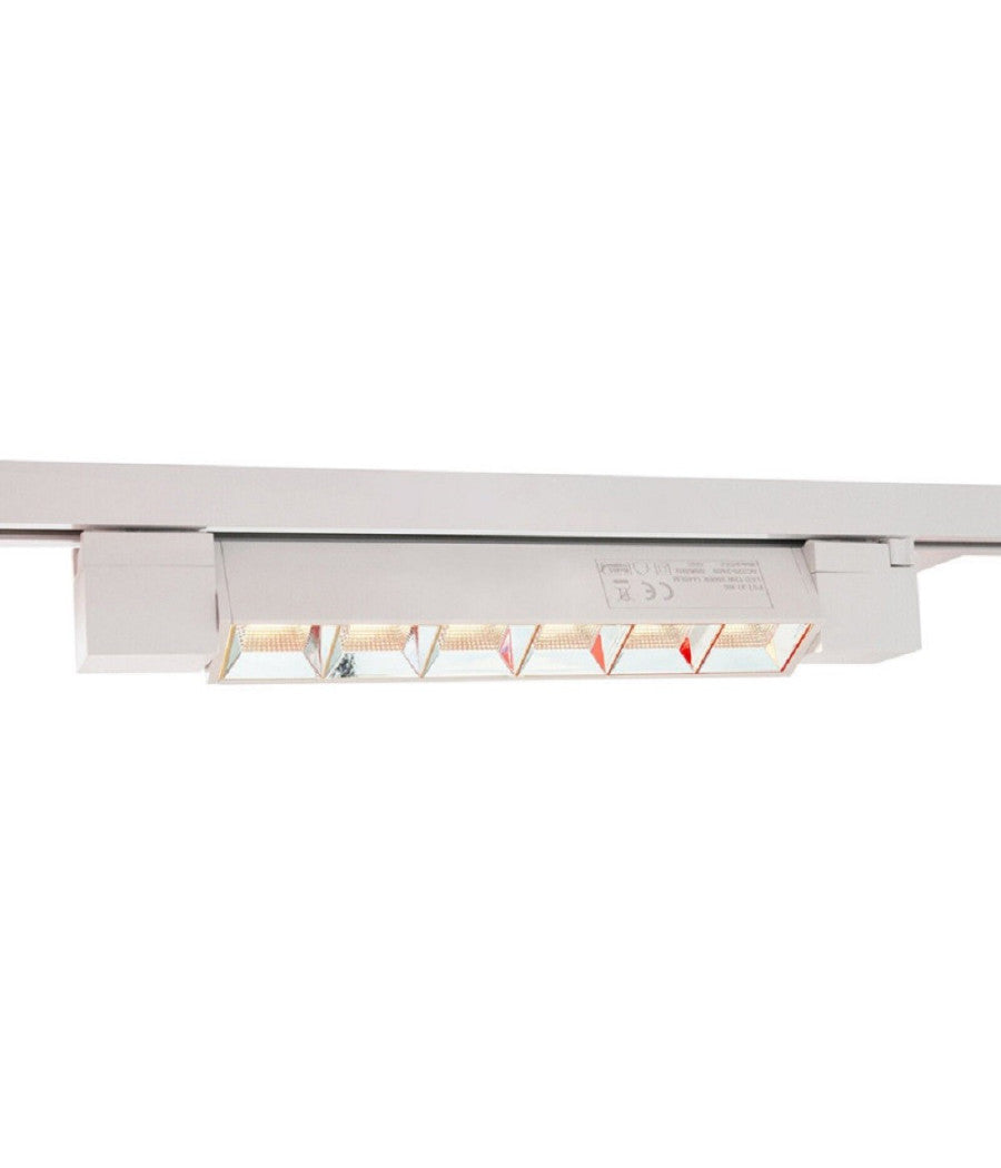 Faretto Orientabile Binario 12w 6 Led Bianco Nero Luce 6500k 4000k 3000k Pst-27  Bianco-bianco Freddo      -