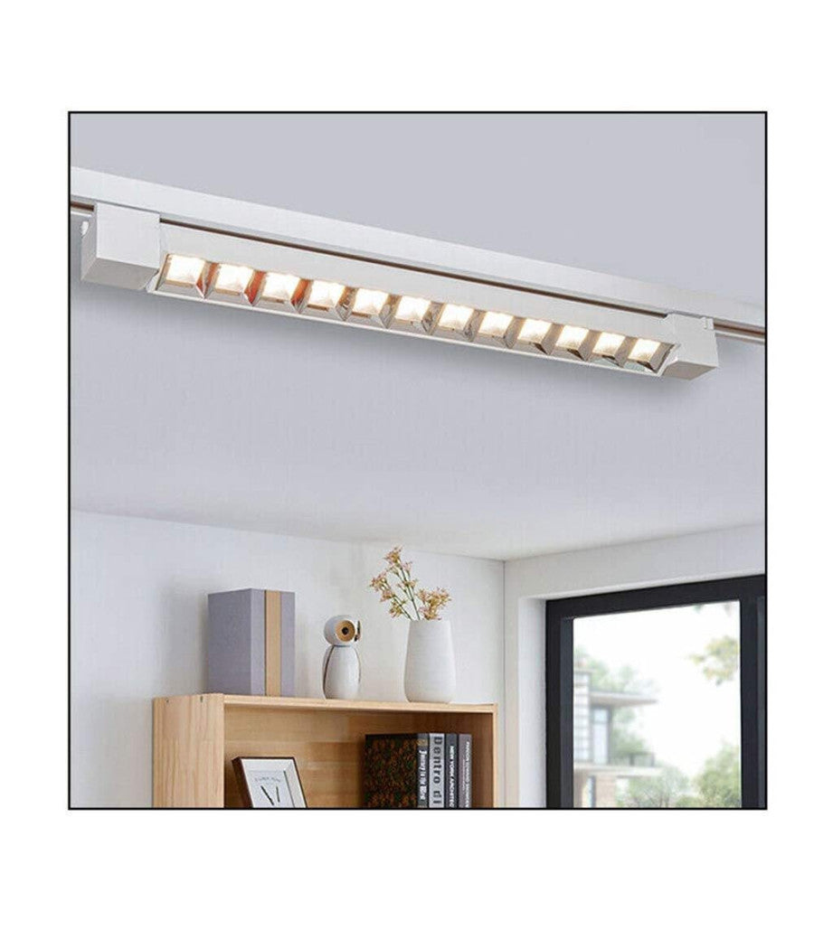 Faretto Orientabile Binario 26 W 12led Bianco Nero Luce 3000k 6500k 4000k Pst-47  Bianco-bianco Caldo      -