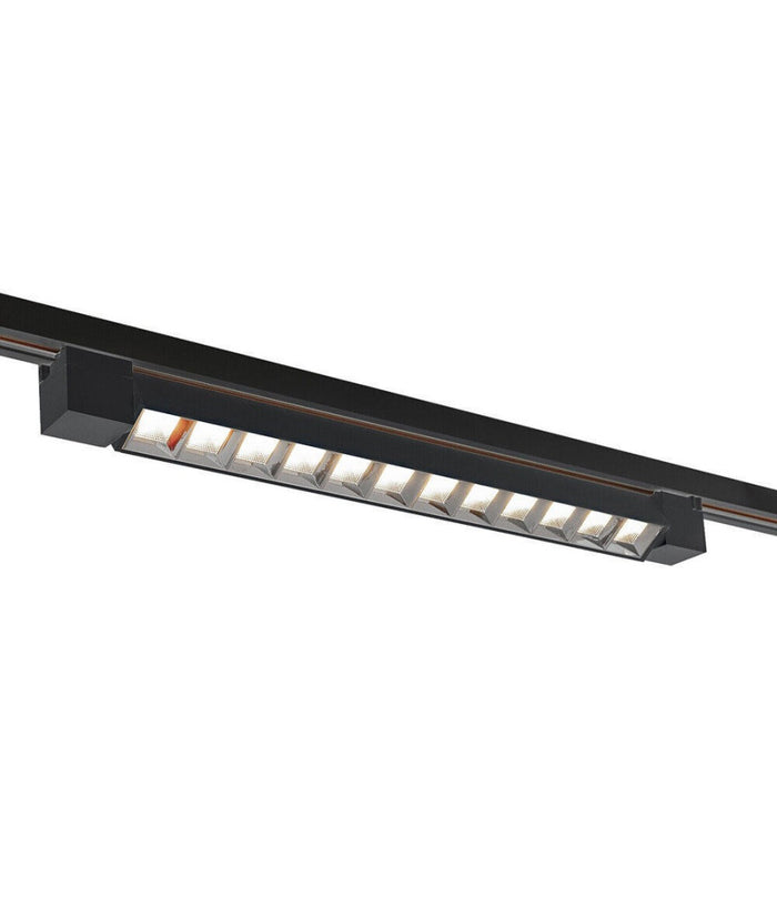 Faretto Orientabile Binario 26 W 12led Bianco Nero Luce 3000k 6500k 4000k Pst-47  Nero-bianco Naturale      -