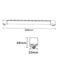 Faretto Orientabile Binario 26 W 12led Bianco Nero Luce 3000k 6500k 4000k Pst-47         