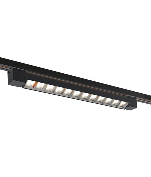 Faretto Orientabile Binario 26 W 12led Bianco Nero Luce 3000k 6500k 4000k Pst-47  Nero-bianco Caldo      -